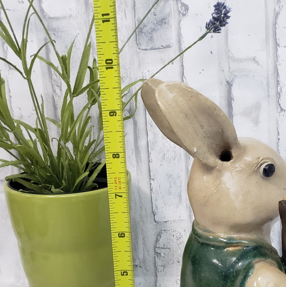 Vintage Rabbit Playing a Ukulele Figurine / Asian Pottery - Picture 9 of 10